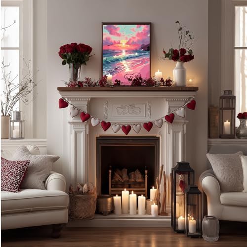 Gemozaic Paint by Numbers Kit for Adults - Beach Sunset, 16x20, Unframed
