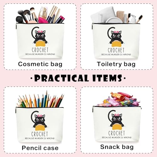 Crochet Bags Cute Cat Makeup Bag (093)