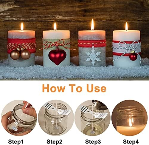 100pcs ECO 16 Wicks for Soy Candles, 6 inch eco Pretabbed Candle Wicks for Candle Making,CD 22 Thick Candle Wick with Base