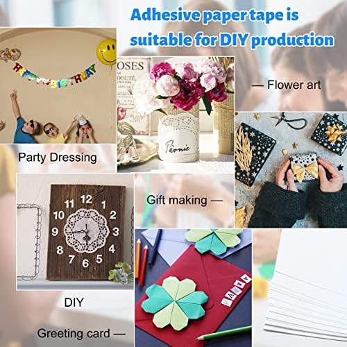 50 Sheets A4 Size 8.3x11.5 Inch Clear Double Sided Adhesive Tape Sheets, Super Strong Sticky Tape, DIY Art, Craft, Home Decorative Tape with White Liner