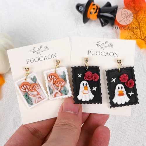 Puocaon Halloween Fall Polymer Clay Cutters for Jewelry Earring Making