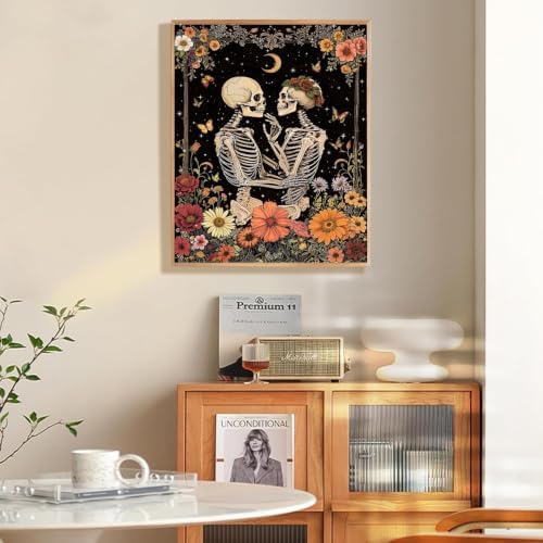 KICHANG Skull Diamond Art Kits for Adult Diamond Painting Kit for Beginner