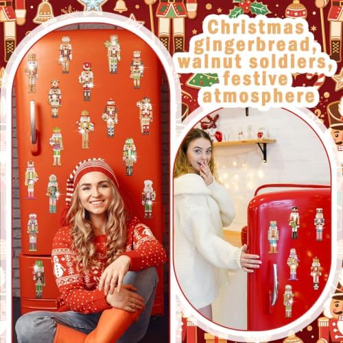 Motipuns 30 Pcs Diamond Magnets,the Nutcracker,Khaki