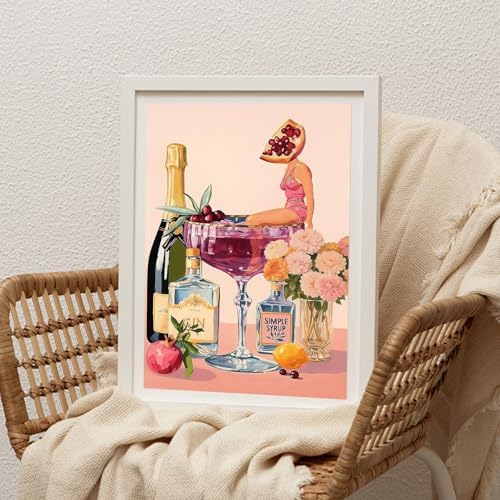 Cocktail Diamond Art Kits for Adults, Diamond Painting Kits for Beginner