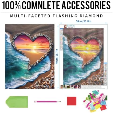 10 Pack Diamond Painting Kits for Adults, 5D Diamond Art Kits for Beginners, DIY Full Drill Paint with Diamond, Home Wall Decor 12 x 16 Inch TYPE7