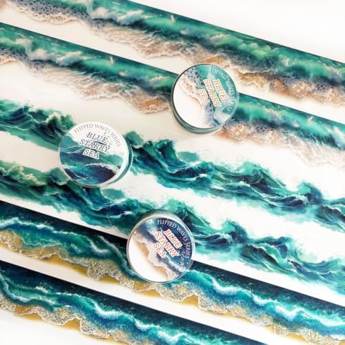 PET Tape Stickers for Journaling Supplies, Sea Scrapbook Stickers for DIY