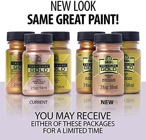 FolkArt Treasure Paint 2oz-Rose Gold, 2 Fl Oz