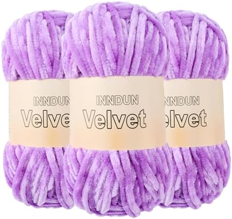 Soft Velvet Chenille Yarn for Crocheting, Super Bulky Yarn for Blankets