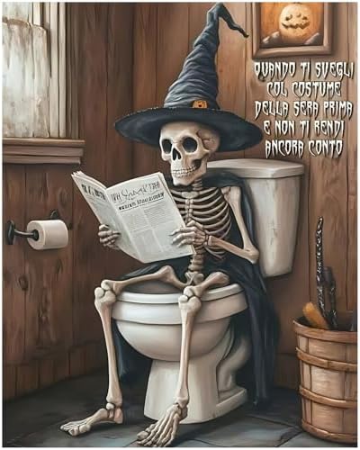 CRZMODE Skull Paint by Numbers Kit for Adults, Skull Paint by Numbers for Adults, Acrylic Painting Crafts for Home Decor Gift (16x20inch)