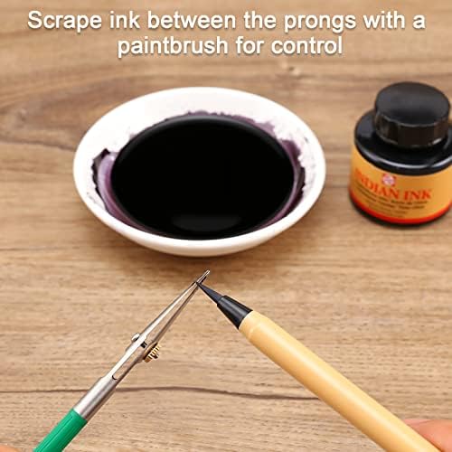 Ruling Pen for Masking Fluid, Perfect Fine Line Drawing, Technical Cartography and Calligraphy, Suitable Use with Drawing Ink, Indian Ink Gouache