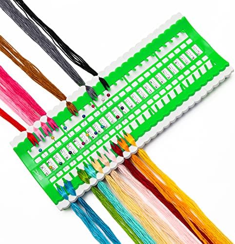 Luxiv 50 Position Embroidery Floss Organizer, Thread Shelf with 15P Card