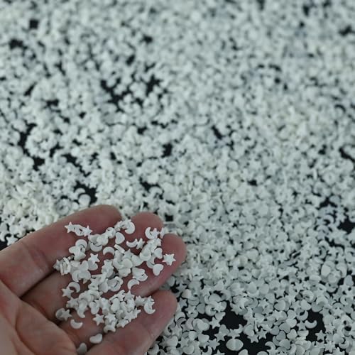 LIKETURE Fake Sprinkles 110g Polymer Clay Sprinkles Fake Candy Sprinkles Faux Sprinkles for Resin Slime Craft Plastic Sprinkles for Nail Art Phone Case DIY Shaker Card Filler (Glowing Style-110G)