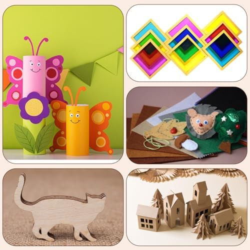 Tondiamo 137 Pcs Laser Engraving Materials, Cutting Blanks Explore Kit
