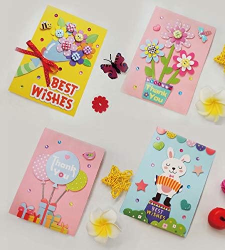 Card Making Kit DIY Handmade Greeting Card Kit for Kids Girl boy, Thank You Card Mother's Day Card Valentine's Card Easter Birthday Christmas Card Art Craft Supplies Set for 3 Years Old and up