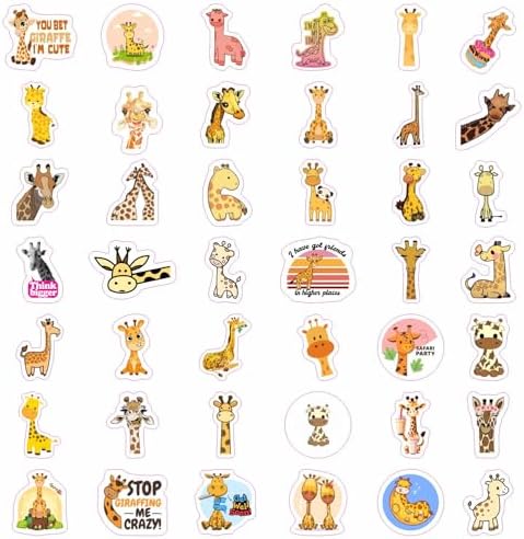 Giraffe Stickers for Water Bottle, Scrapbooking, Laptop Decals — Giraffe Party Supplies, Decorations, Gifts for Women & Men