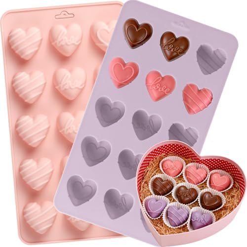 Small Heart Chocolate Mold, Small Heart Shaped Mold Non-Stick