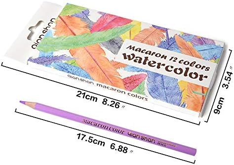 12 Macaron Colored Pencils Oil Based, Pre-sharpened Wooden Color Pencils