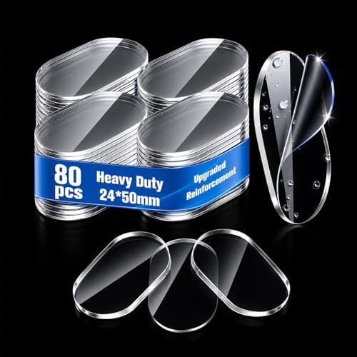 80 PCS Nano Double Sided Adhesive Pads,Waterproof No Damage Removable Heavy Duty Mounting Tapes,Clear Residue-Free Extra Strong Sticky Pads for Walls,Hanging Pictures,DIY Craft Home Office
