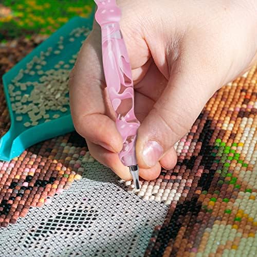 29pcs 5D Diamond Painting Pens Kit, 13 PCS Metal Screw Thread Tips for Diamond Art Tools Accessories,12 Painting Wax, 3 Resin Art Pens, Multi Placer Tips for DIY Crafts(PBGS)