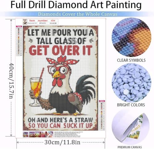 GET OVER IT Diamond Art Kits for Adult Diamond Painting Kit for Beginner