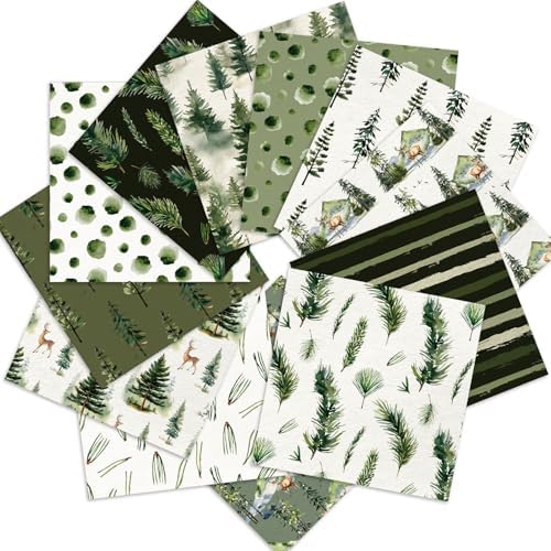12inch Christmas Scrapbook Paper Forest Animals Patterned Paper,Double-sided Elk Deer Hedgehog Green Leaves Scrapbook Papers,DIY Decopodge Papers, Journal Scrapbooking Supplies, Card Making Supplies .