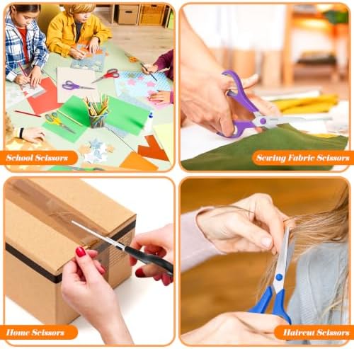 Scissors Bulk Set of 6-Pack, Taotree 8"Scissors All Purpose Heavy Duty