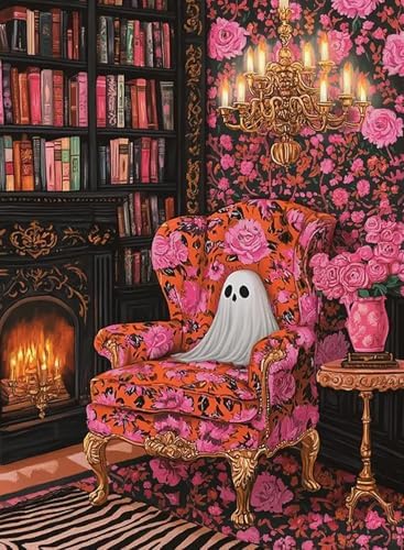 AIBOERL Paint by Numbers Kit for Adults Beginner,Halloween Ghosts, 12X16In