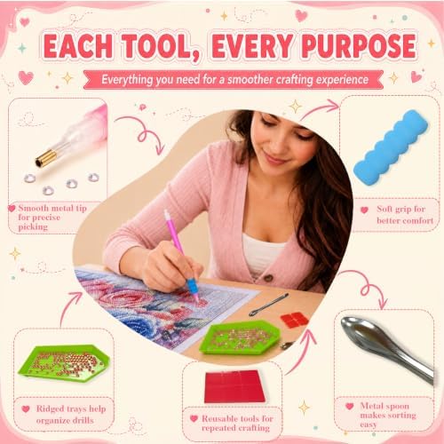 51PCS Diamond Painting Tool Kit, Rhinestones Picker Tool Set