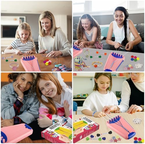 Maynacs Friendship Bracelet Making Kit for Girls 8-12, 28 Pre-Cut Threads