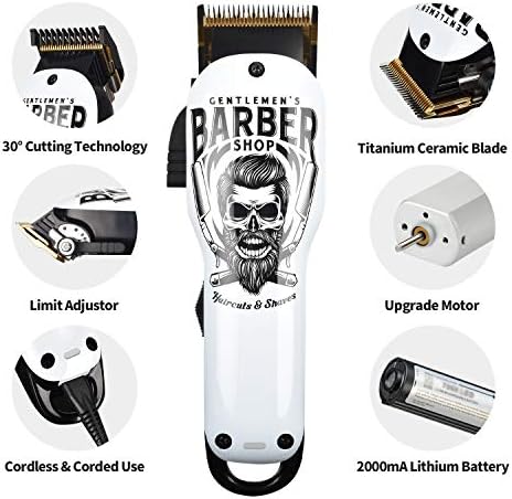BESTBOMG® Professional Hair Clipper for Men, Barber Grooming Kit, BS-Y4
