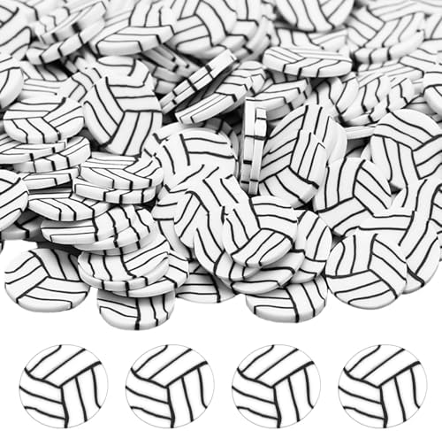 Weysat 60g Mini Volleyball Polymer Clay Slices 0.2 Inch for Nail Art DIY