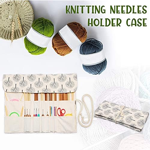Teamoy Knitting Needle Crochet Hook Case Organizer Holder(up to 14"), Tree