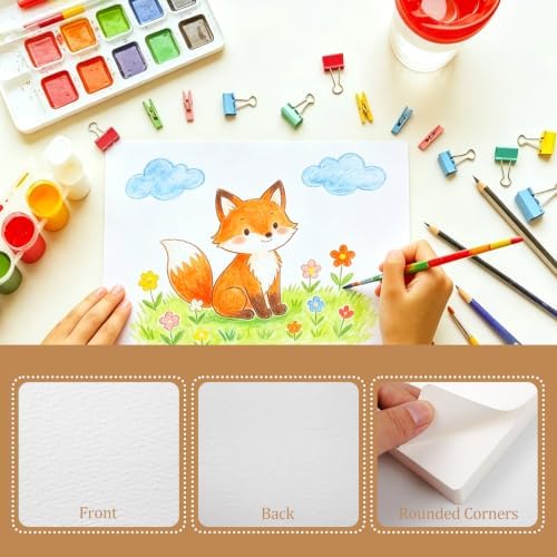 Moriquill 100 Watercolor ATC Cards, 300gsm Cold Press with Cotton Fibers