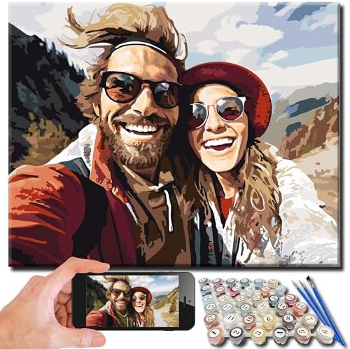 Kidstique Customize Your Personalized DIY Paint-by-Numbers kit Using a Photo of Your Choice. Great Gift idea for Valentine's Day, Mother's Day, Father's Day 45 x 60