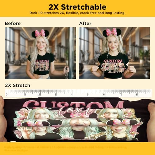 TransOurDream Heat Transfer Paper for Dark Fabric (30 Sheets, 8.5x11),Printable Heat Transfer Vinyl for T-Shirts Iron on Transfers for Inkjet Printer
