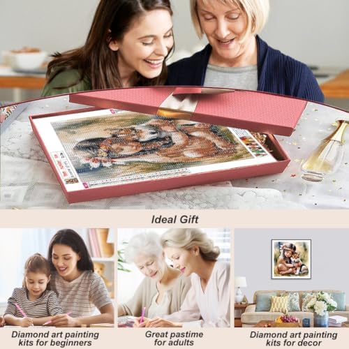 SJUTOUCI Indian Dog Diamond Art Kit for Adults, Diamond Painting