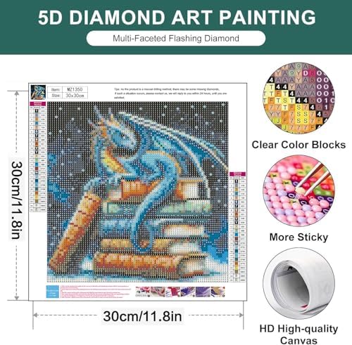 Dragon Diamond Art Kits for Adults,Diamond Painting Kits for Beginner