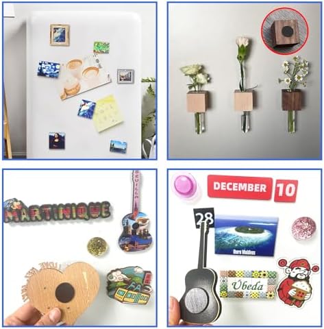 48Pack, Dia 1.2" / 30mm Magnet Dots with Adhesive Backing, Precut Round Magnetic Tapes Strong Sticky for Whiteboard, Fridge, Crafts - Easy to Cut Stickers for Planning and Organization