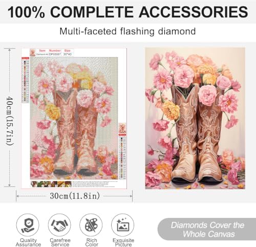 ARPADAMO Western Cowboy Diamond Art Kits for Adults Diamond Painting12x16in
