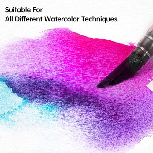 Watercolor Sketchbook,5 x 5 inches Hardcover Journal Art Sketchbook,30 Sheets 140lb/300gsm Acid-Free Drawing Paper,Small Travel Mixed Media Notebook for Beginners Artists,Hill Rabbit