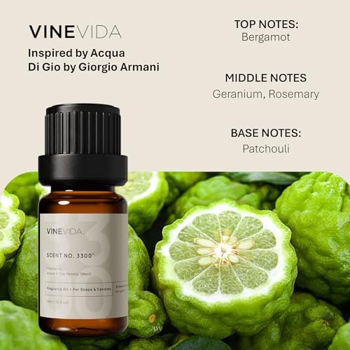 VINEVIDA [0.33oz] Fragrance Oil for Candle Making - Made in USA Candle Scents for Candle Making - Natural Candle Fragrance Oil - Scents for Soap Making