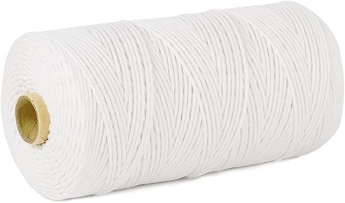 PerkHomy Cotton Butchers Twine String 1100 Feet 2mm Twine for Cooking Food Safe Crafts Bakers Kitchen Butcher Meat Turkey Sausage Roasting Gift Wrapping Gardening Crocheting Knitting