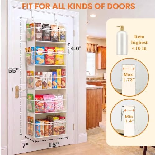 Ofiray-home 5Tiers Over Door Organizer, Weekly Clothes Organizer for Kids