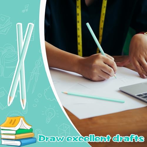 24 PCS Macaron Blue Colored Pencils Pre Sharpened Pencil 2 HB - Ideal for Checking, Grading, Tests & Office/School Supplies