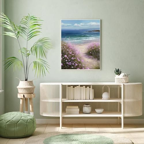 Beach Wildflower Diamond Art Kits for Adults Diamond Painting Kits ﻿