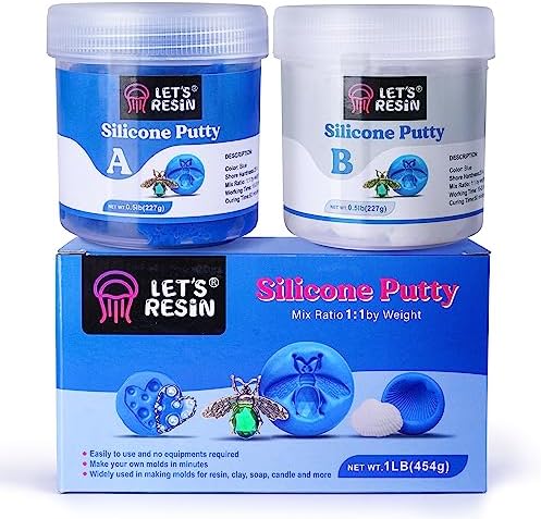 LET'S RESIN Silicone Putty, 1LB/40A Mold Making Kit