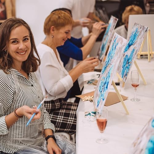 10PCS 9 Inch Wood Easels, Tripod, Painting Party Easel, Kids Student Tabletop Easels for Painting, Easel Stand for Painting Canvases, Portable Canvas Photo Picture Sign Holder.