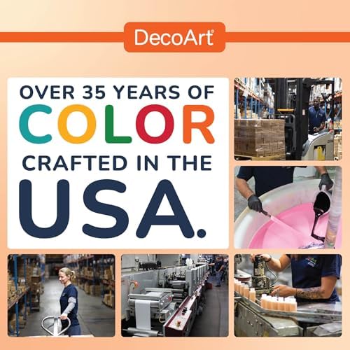 DecoArt Crafter’s Acrylic Paint Set – Bright Colors, 24 Bottles (2 fl oz) – Easy Craft Paints, Classrooms, Art Projects & DIY Crafts