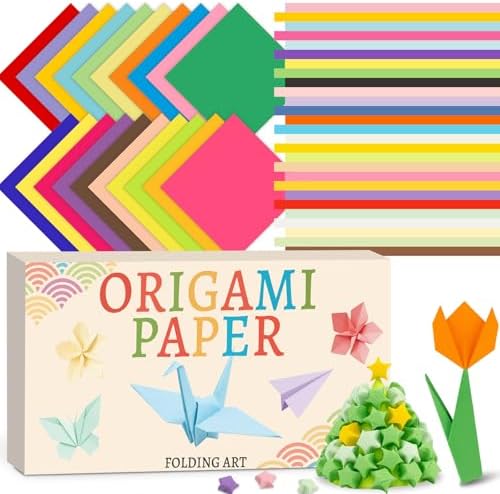 hapray 500 Colored Origami Paper 6x6 & 1350 Star Origami, Crafts for Kids