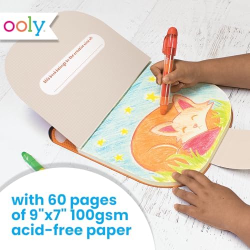 OOLY Carry Along Sketchbook for Kids, 60 Pages – Fox